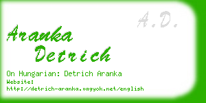 aranka detrich business card